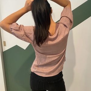 Amour vert mauve top with golden flecks